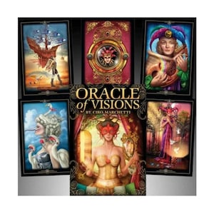 Tarotkaarten Oracle Vision. Victoriaanse stijl. Kaarten met illustraties van Ciro Marchetti. 52 grote kaarten. Waarzeggerij + verrassingscadeau
