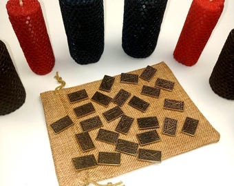 Handmade Bronze Viking Runes Elder Futhark Set | Divination Tool