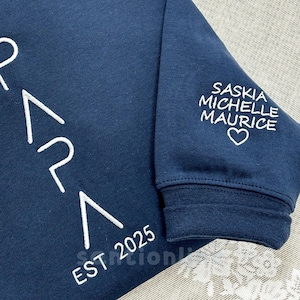 Embroidered Papa Est Sweatshirt Personalized With Name, Father Gift, Expecting Dad Announcement Gift, Father’s Day Hoodie