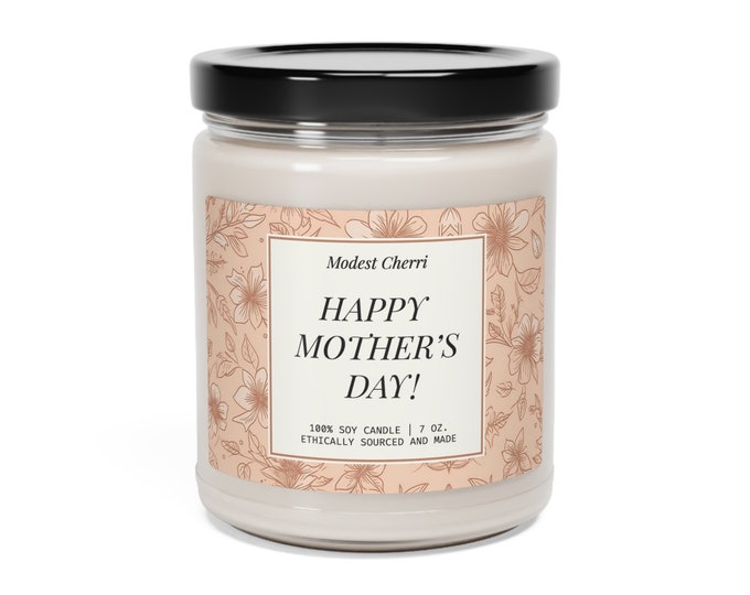 Mother's Day Floral Candle - Handcrafted Flower Art Candle, Perfect Gift for Mom, Decorative Scented Candle, Unique Home Decor