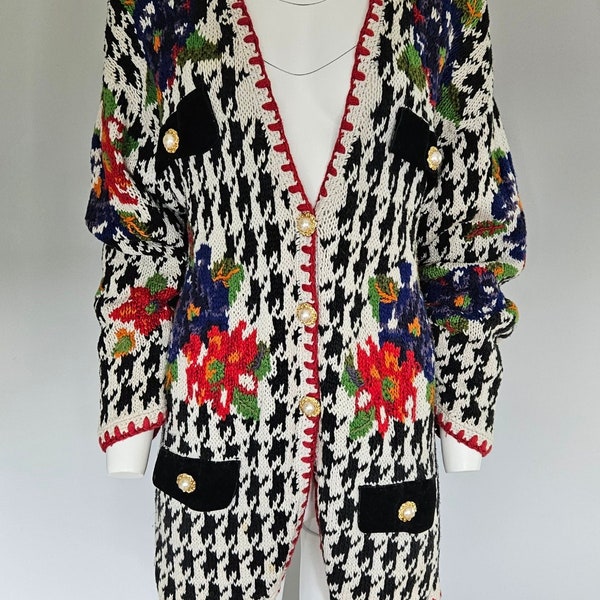 Flower handmade cardigan