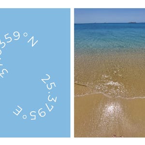 Cartão postal personalizado A5 da praia de Naxos, Cíclades, Grécia