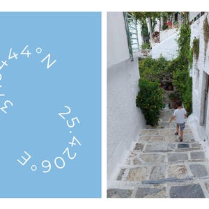 Cartão postal personalizado A5 da vila de Naxos, Cíclades, Grécia