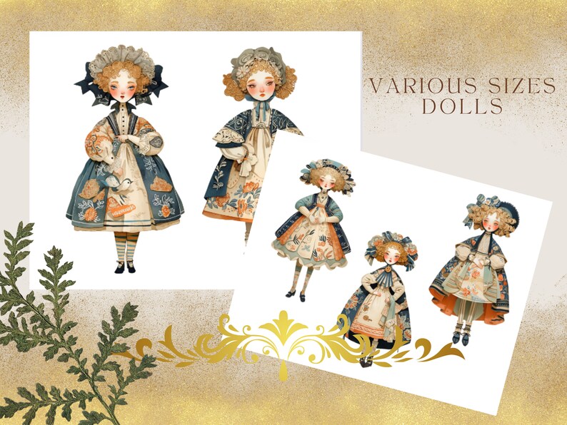 Jolie Dolls Paper Dolls Kit Paper Printable Kit Junk Journal Cut off ...