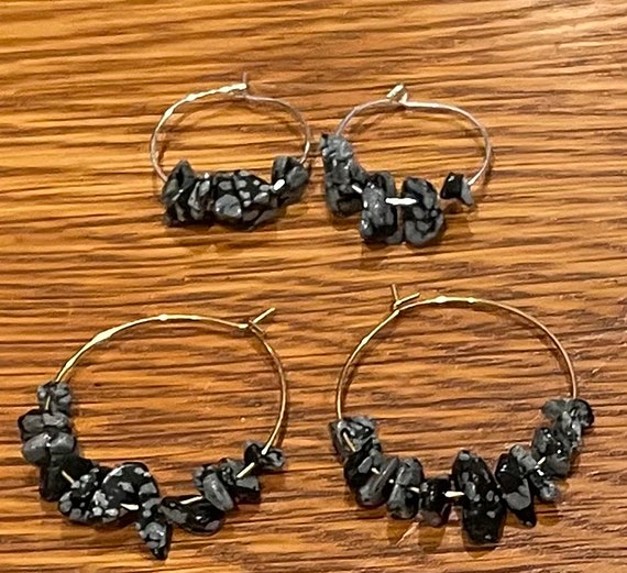 Beaded Stocking Hoop Earrings Beaded Stocking Hoop Earrings