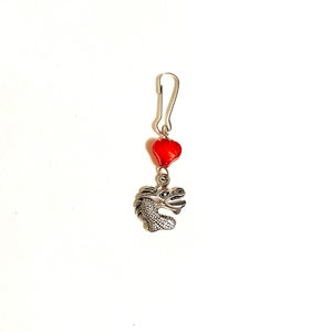 Year of the Dragon Charm, Chinese New Year Gift, Zipper Pull Charm, Purse Dangle for Women, Dragon Party Favors, Girls Trip Gifts, Fantasy image 2