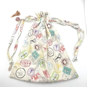 Sac cadeau vin de Paris, sac à chaussures français, sac à linge de voyage pour femme, sac à chaussures en coton, sac cadeau réutilisable, cadeau d'anniversaire meilleur ami pour elle