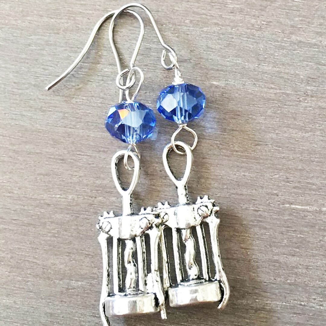 Wine Earrings Corkscrew Earrings Earrings Dangle Christmas Etsy New