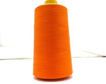 Orange Thread, Sewing Thread Destash, Gift for Quilter, Gift for Sewer, Gift for Sewist, Crafty Gifts for Mothers Day, 5000 yards Polyester