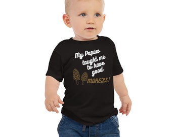 Papaw Morels White Print Baby T-Shirt