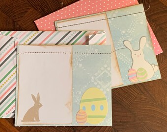 Set of 10 Easter Spring pastel Note Cards & Envelopes