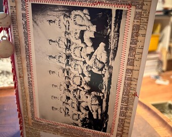 Vintage Amerikaans honkbal / notitieboek / blanco boek / plakboek / schetsboek / smashboek