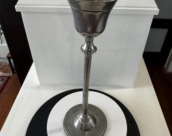 Vintage Selangor Pewter Candlestick Tall Mid Century Modern Decor