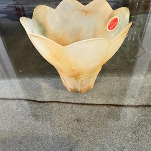 Lavorazione Arte Murano Frosted glass Italian made Tulip Vase