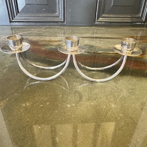 Elegant Scandinavian Silver plated 3 arm Candelabra