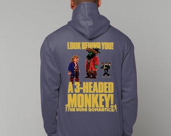 Look Behind You! A 3-Headed Monkey - Guybrush Threepwood -  Unisex STANDARD Hoodie BACKPRINT