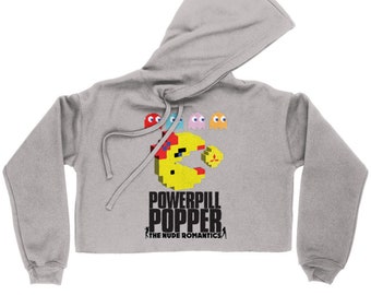 Ms. PACMAN Power Pill Popper Damen Cropped Fleece Hoodie