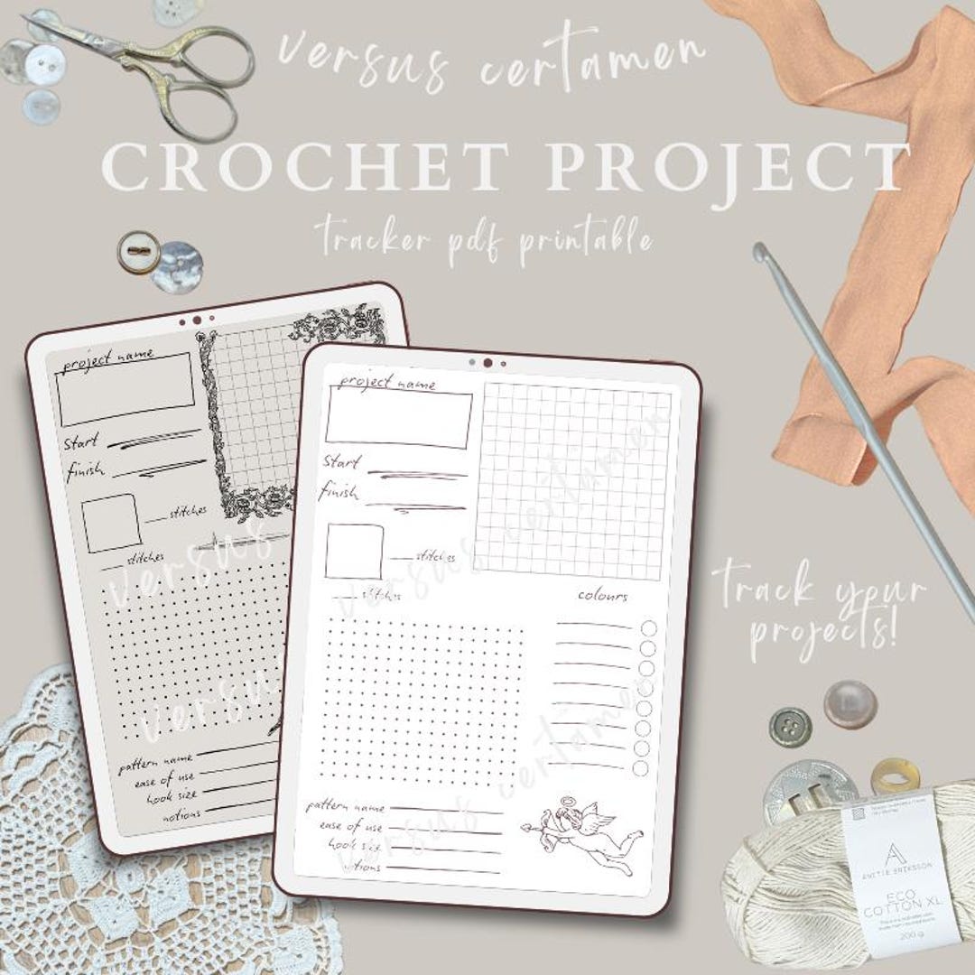 Crochet Project Tracker PDF | Digital Download | Printable Project ...