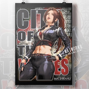Exclusive Mai Shiranui 不知火 舞  Fatal Fury City of the Wolves inspired Poster (King of Fighters,Dead or Alive , Street Fighter 6) Print