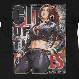 Unisex Sexy Mai Shiranui City of the Wolves inspired SF6 KOF Gaming T-Shirt, Videogame Waifu Shirt