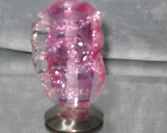 Pink Dicroic Focal Lampwork glass bead - 3529