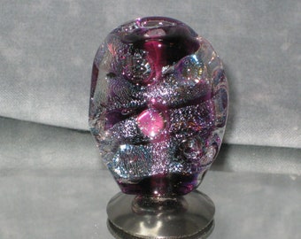 Purple Dicroic Focal Lampwork glass bead - 3546