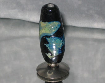 Black Raku Shard Focal Lampwork bead - 3379