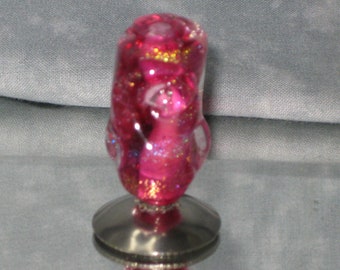 Pink Dicroic Focal Lampwork glass bead - 3424