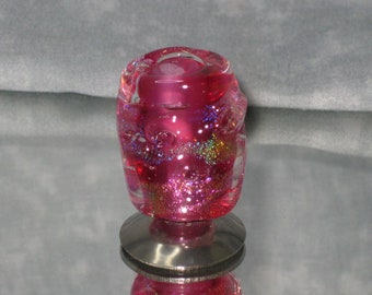 Hot Pink Dichroic Lampwork Artisan glass bead - 3432