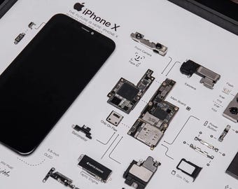 Handmade iPhone X Disassembled Apple Art - White - Perfect Gift