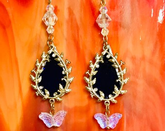Exquisite Stained Glass Rhinestone Earrings Designed by LaHeir