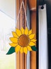 SUNFLOWER Stained Glass Wind Chime Sun Catcher Windchime Suncatcher By LaHeir 