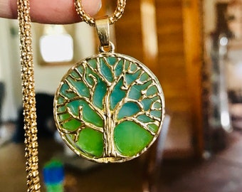 Stained Glass TREE OF LIFE Necklace by LaHeir