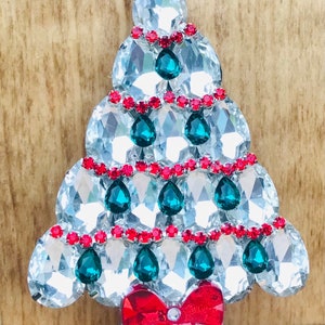 Your Choice of Vintage Beaded Safety Pin Christmas Trees With