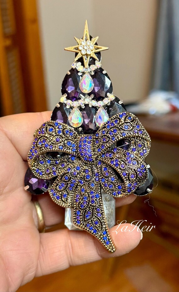 Vintage Women Christmas Tree Colorful Rhinestone Brooch Pin Breastpin Badge Buy Cheaply On
