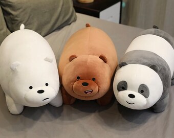 Kawaii We Bare Bears Plush Toys Grizzly Panda Ice Bear We Bare Bears Stuffed Dolls We Bare Bears Plushies Figures Gifts
