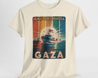 Flotilla for Gaza T-Shirt: Free Palestine Solidarity Tee