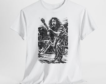 Vintage Blues Rock Guitarist T-Shirt, Retro Music Graphic Tee, Classic Rock Style Shirt, Gift for Guitar Lovers