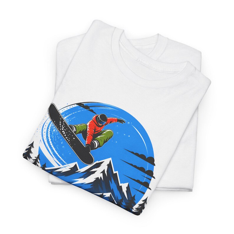 Snowboard T Shirt Ride The Frost, Snowboarding Tee, Winter Sports Shirt, Mountain Graphic Tee, Snowboard Gift, Ski Apparel image 6