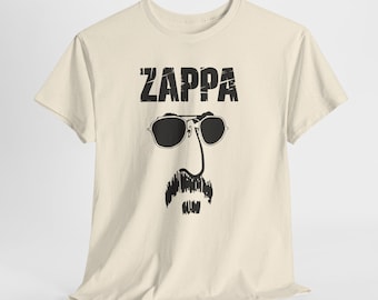 Frank Zappa T-Shirt, Unisex Heavy Cotton Tee, Music Lover Apparel, Rock Band Gift for Musicians, Band Tee Shirt