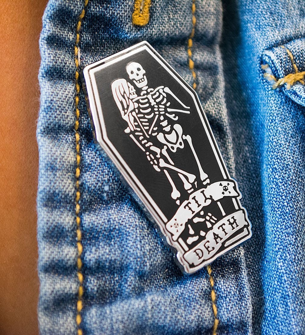 Til Death Skeleton Lapel Pin For Ever Anniversary Gift or | Etsy
