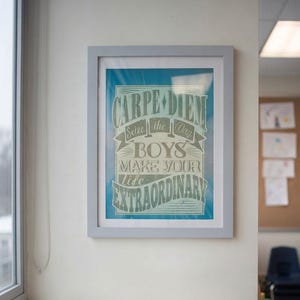 Carpe Diem Seize the Day Print – Dead Poets Society, Inspirational Wall Art image 4