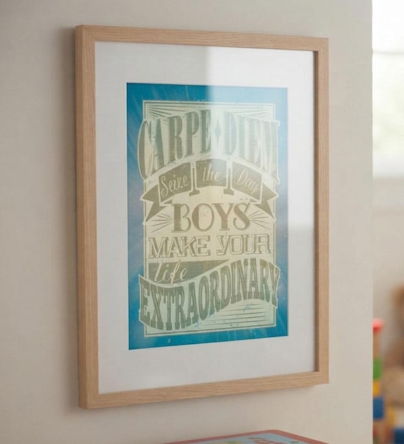 Carpe Diem Seize the Day Print – Dead Poets Society, Inspirational Wall Art