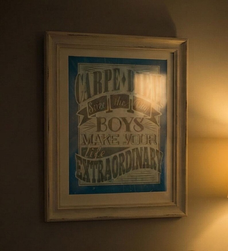 Carpe Diem Seize the Day Print – Dead Poets Society, Inspirational Wall Art image 2