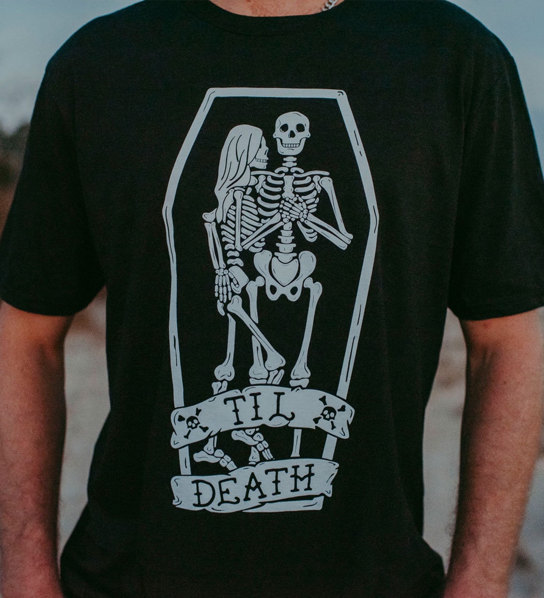 Til Death Cotton Black T shirt till Death Do Us Part Super Soft Unisex Fit Tee Men s Skeleton Wedding Shirt Punk Engagement Clothing Etsy