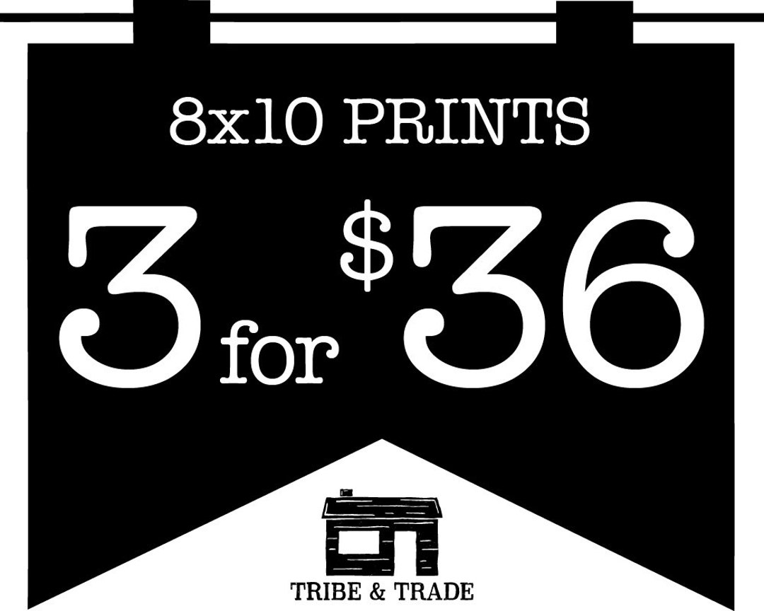 Print Bundle Pick Any 3 8x10 Prints Wall Art / Art Prints / Christmas Gifts / Typography