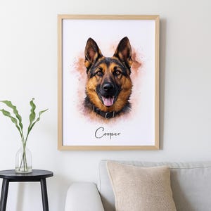 Custom Watercolor Pet Portrait from Photo Personalized Dog or Cat Portrait, Pet Memorial Gift Pet Loss Sympathy Gift, Custom Digital Pet Art