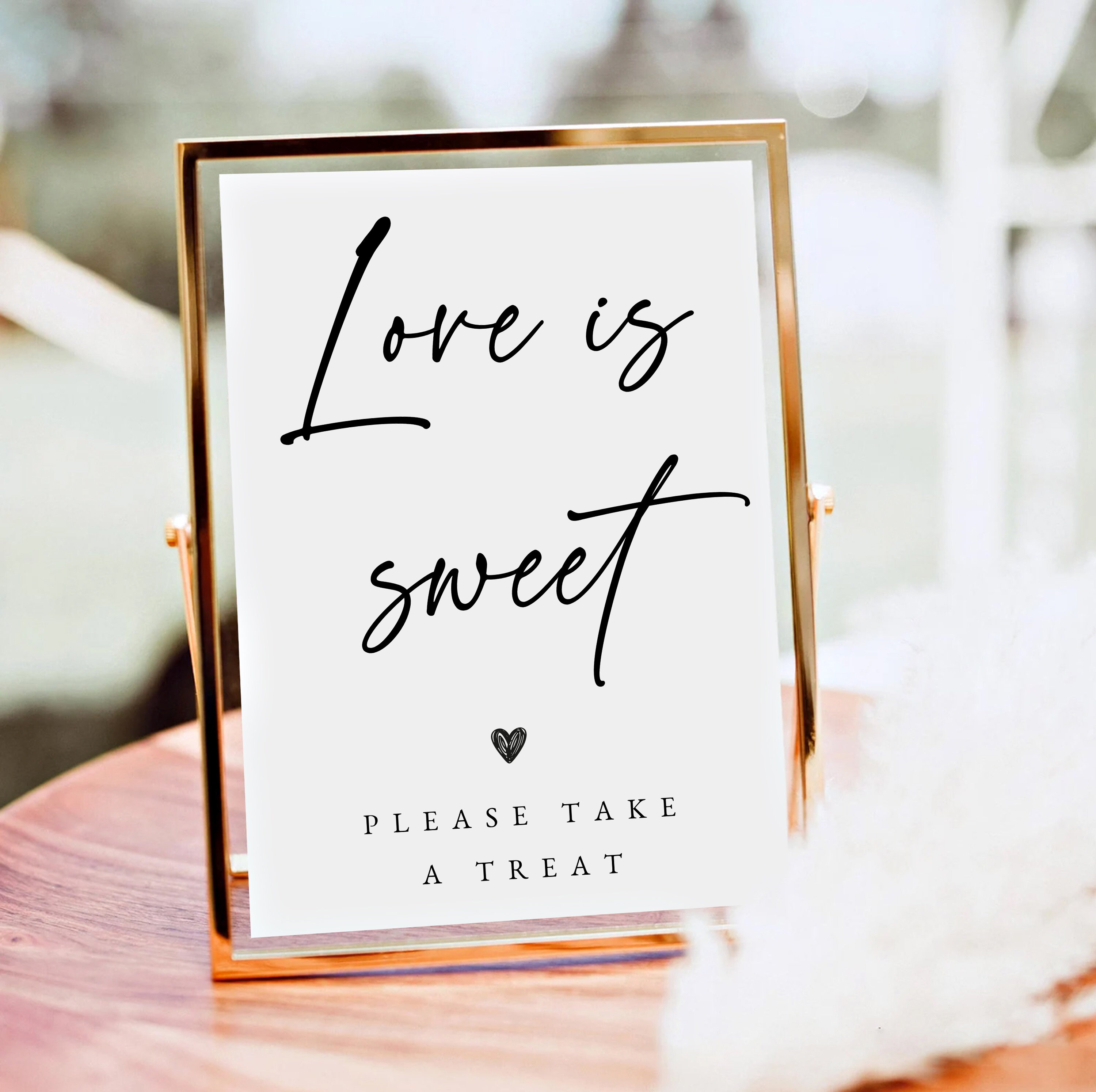 LOVE IS SWEET Sign Printable Modern Desert Table Sign Sign Bohemian Wedding Favor Sign Instant ...
