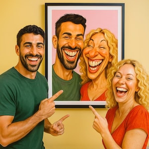 Custom Cartoon Portrait from Photo | Funny Digital Gift | Personalized Couple, Family or Pet Illustration | Made-to-Order Printable Art