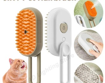 Cat Dog Pet Grooming Comb with Electric Spray Water Steam Soft Silicone Brush Kitten Pet Bath Brush Massage Pet Hair Remover